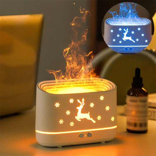 Elk Flame Humidifier – Cozy Aromatherapy Gift Lamp