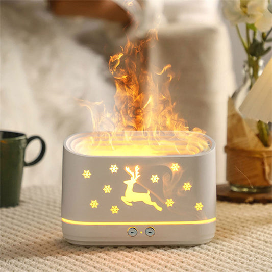 Elk Flame Humidifier – Cozy Aromatherapy Gift Lamp